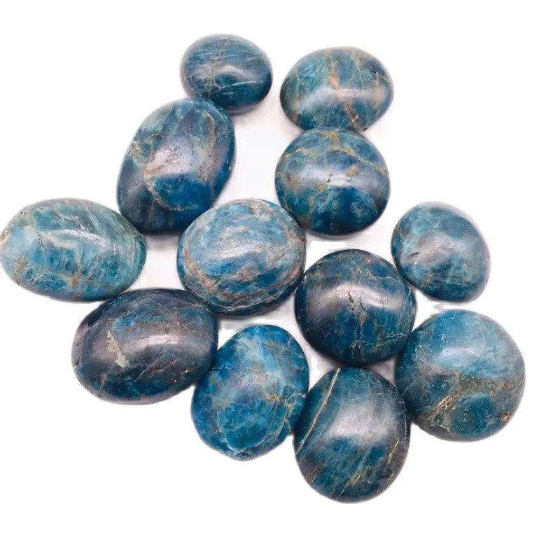 Natural Blue Quartz Gemstone Apatite Palm Stone Crystals Healing Stones For Home Decoration