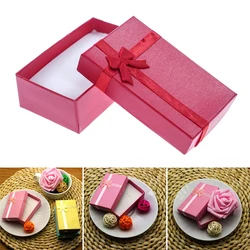 Bow Ribbon Jewelry Box Bowknot Earrings Ring Necklace Bracelet Storage Jewelry Display Case Valentines Day Gift Packaging