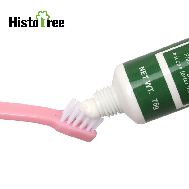 Pet Toothpaste for Cats and Dogs Toothbrush General Oral Cleaning and Care Teeth Products Fresh Breath Beef Vanilla Taste