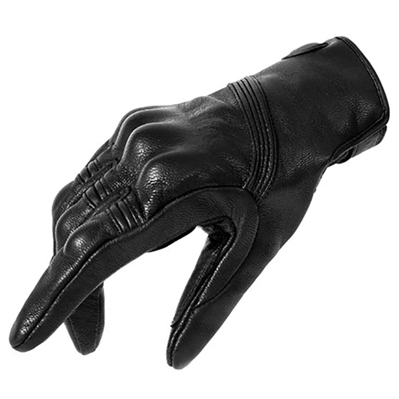 MOTOWOLF Sheepskin Motorcycle Gloves Leather Vintage Riding Moto Protective Biker Male Motorbike Glove Motor Sports Bike Gloves