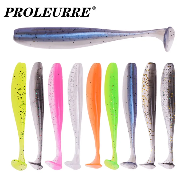 10pcs/Lot Soft Lures Double Colors Silicone Bait 5cm 7cm Goods For Pva Jigging Wobblers Artificial Swimbait Sea Fishing Tackle