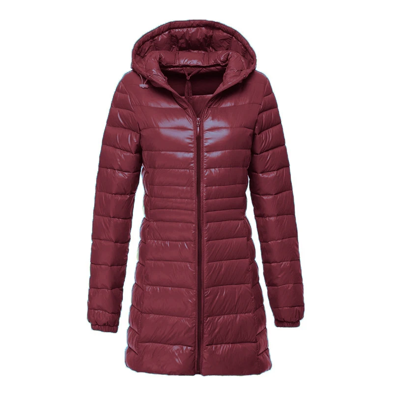 Oversized 7XL 8XL Plus Long Down Jacket Women Winter Ultra Light Down Jacket Women with Hooded Down Coat Female Big Size Coats