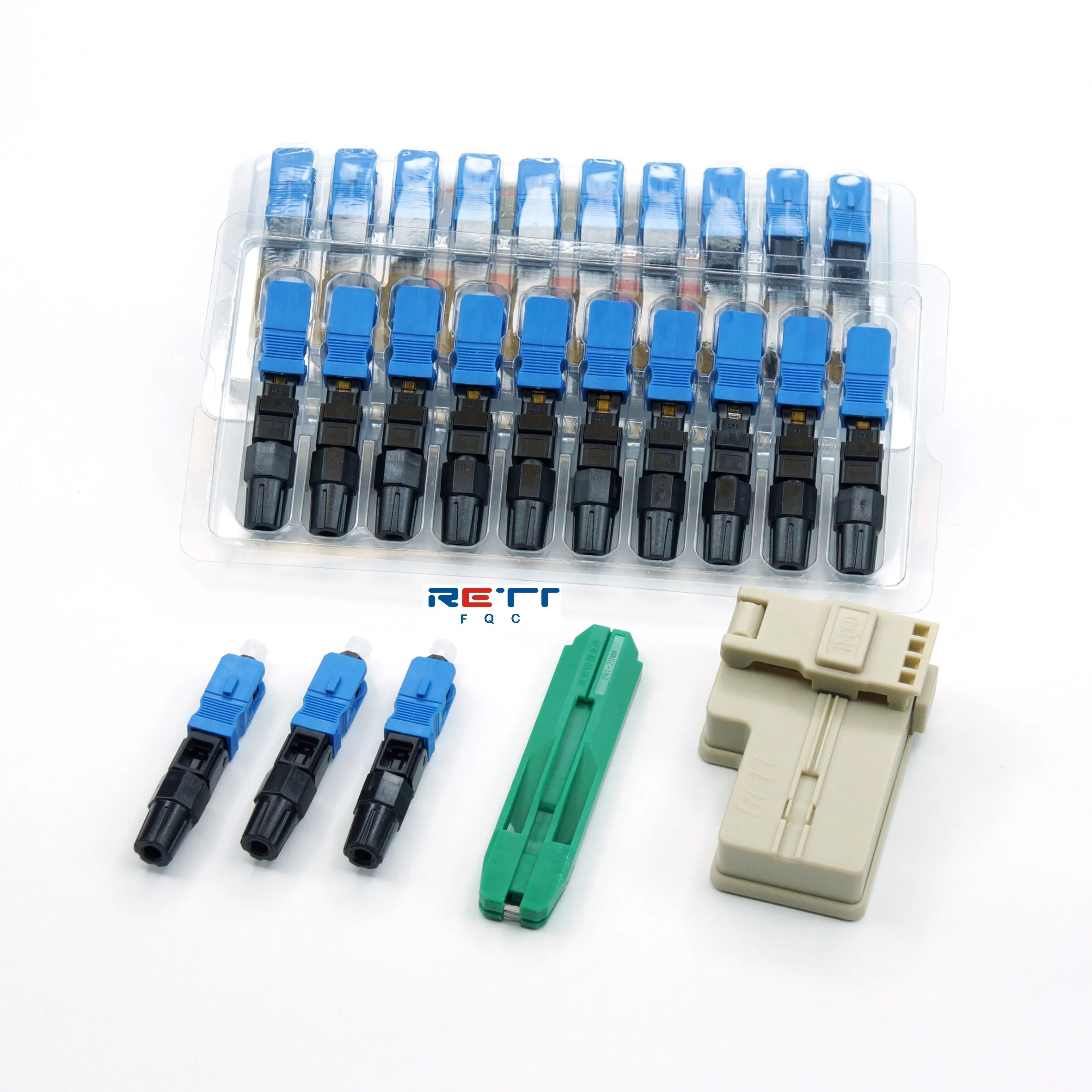 SC UPC Fiber Optic Fast Connectors Single Mode SC APC Fiber Optic Quick Connectors Mechanical Adapter for FTTH CATV Network