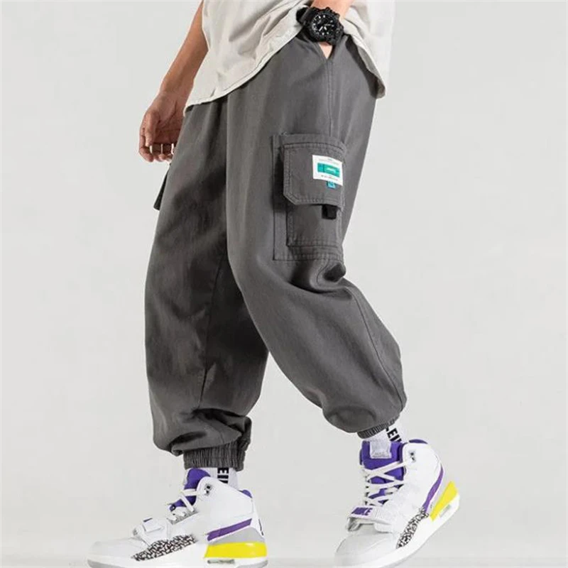 Cargo Pants Men 2021 Four Season Outdoor Hip Hop Street Style Loose Trousers Fashon Cotton Overalls Plus Size Men's Clothing