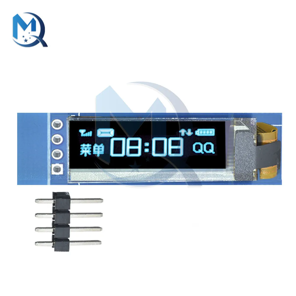 4PIN 0.91inch IIC I2C OLED Module Blue White Color 128X32 Resolution OLED LCD LED Display Module Driver for Ardunio