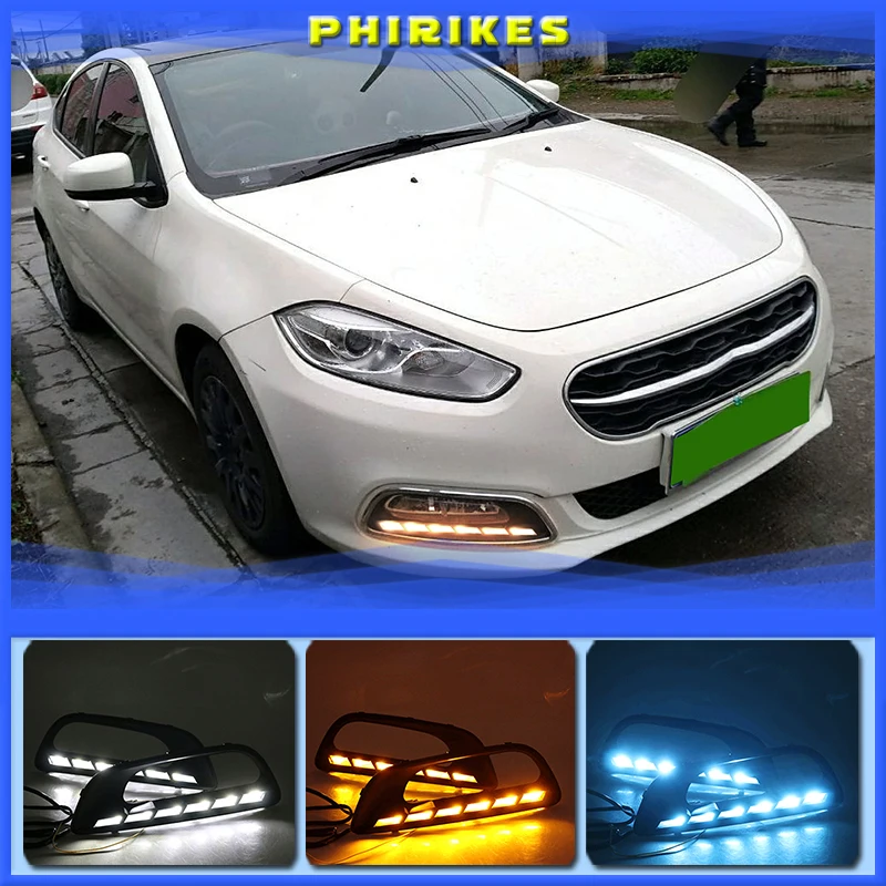 

For Fiat Viaggio 2015-2017 fog lamp frame Fog light Car styling LED DRL Daytime running light case