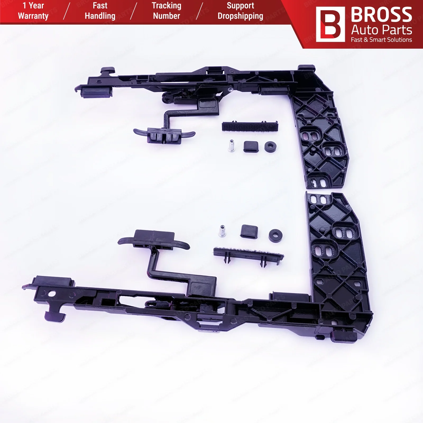 Bross Auto Parts BSR23 Sunroof Holder Lifting Angle Hatch Runners Repair Kit 1247820512 for Mercedes W124 S124 190 W201