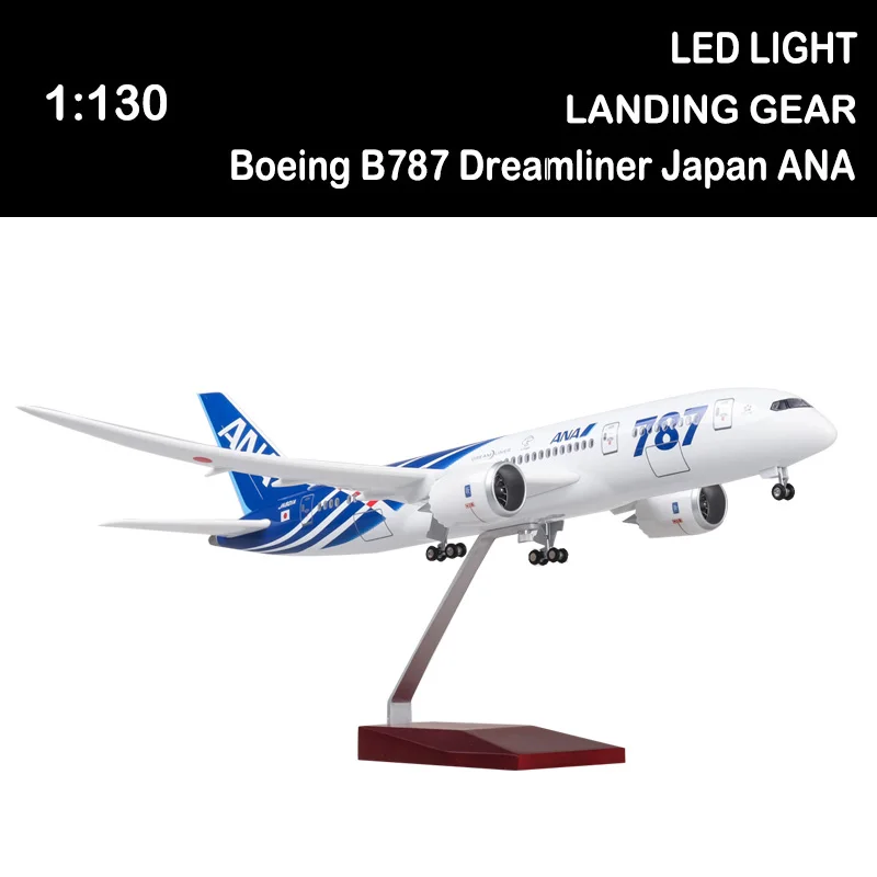 1/130 47cm Airplane Boeing 787 B787 Dreamliner Aircraft Japan ANA Airline Model Alloy Metal Base Light Wheel Diecast Plane Toy