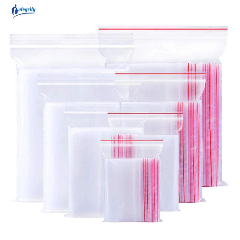 INTEGRITY 10000pcs 15*20cm Wholsales Jewelry/Cookie/Gifts Self Selling Reclosable Poly Clear Plastic Packgang Bag Zipper Pouches