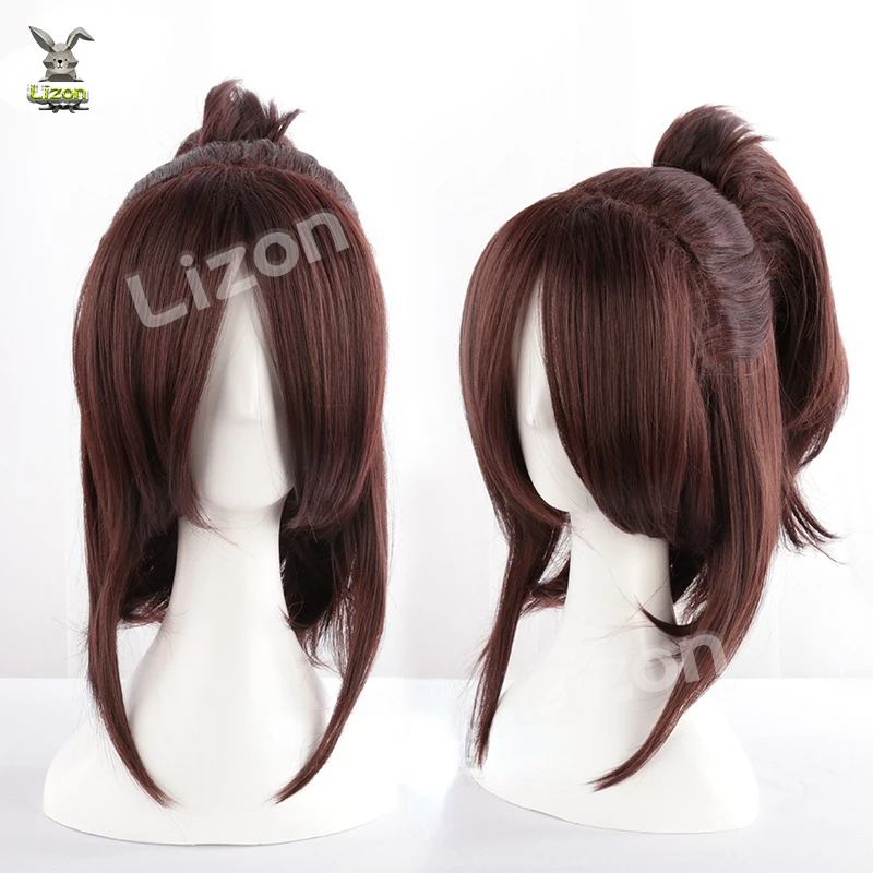 Attack on Titan Hange Zoe Cosplay Wig Dark Brown Synthetic Hair with 2 Ponytail  Hanji Zoe Anime Cosplay Glasses Role Play Props