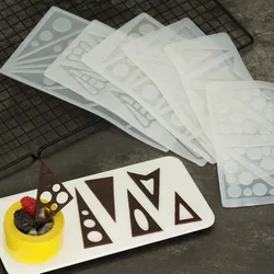 Chocolate Mold Hollow Out Triangle Shape Silicone Mould Sugarcraft Cake Decorating Tool For DIY Dessert Decoration Garnish