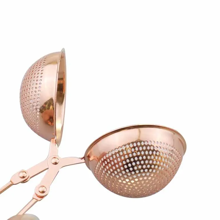 Tea Infuser Coffee Sphere Herb Handle Mesh Stainless Steel Ball Shape Practical Rose Gold Home Spice Filter Strainer Diffuser