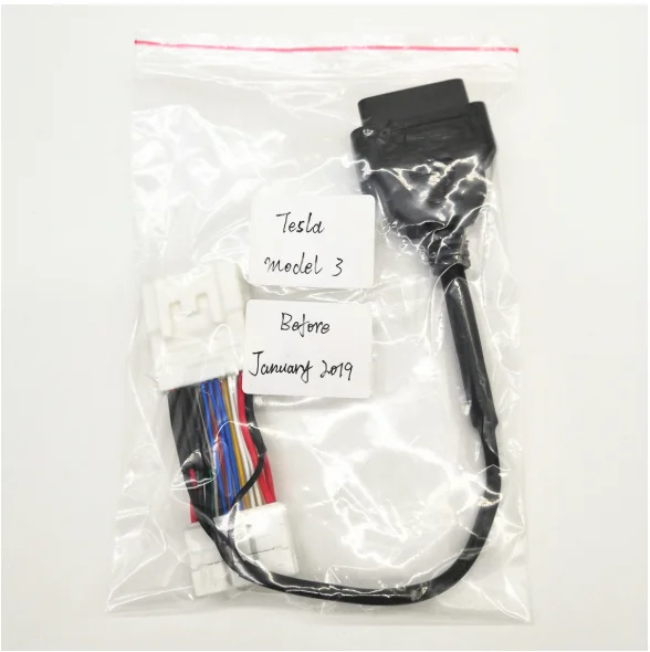 

20 pin male female connector before January 2019 Tesla model 3 OBD II diagnostic harness electric cable 6098-5622 6098-5613