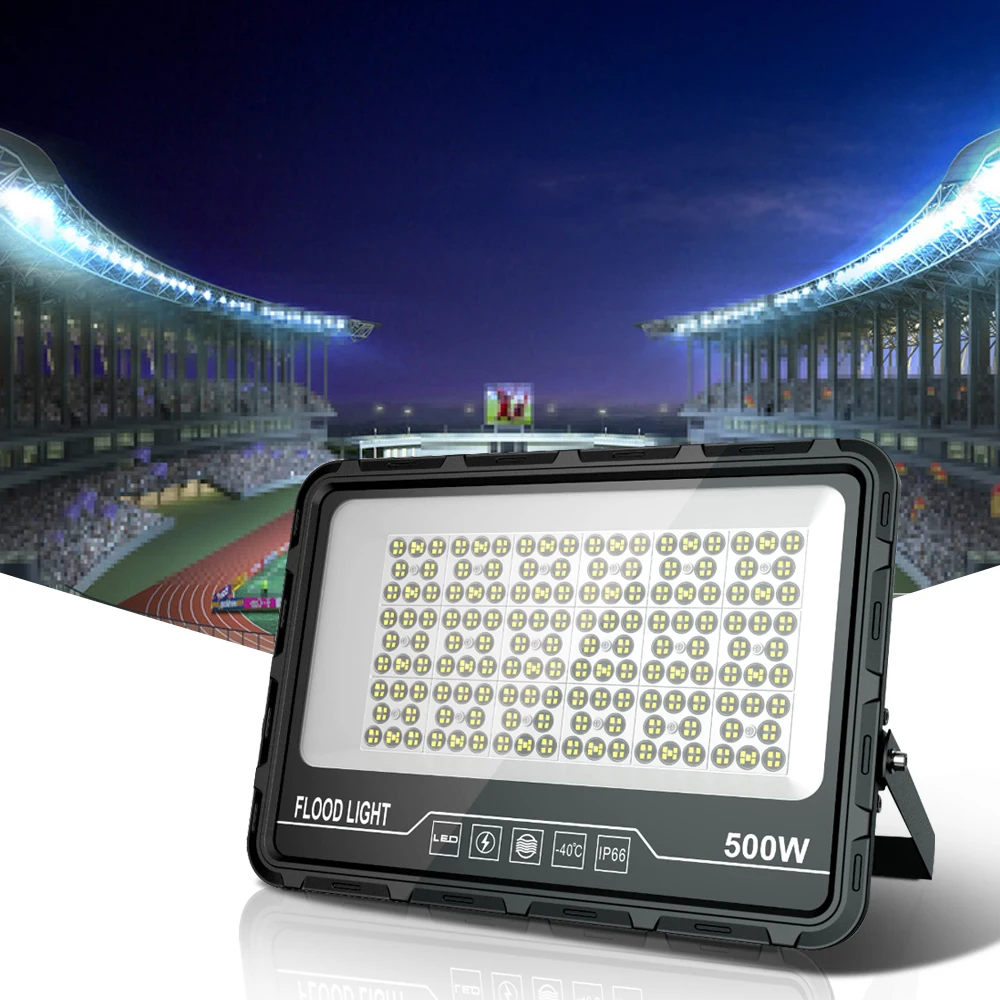 Led Reflector 200W 300W Floodlight Waterproof Powerful Construction Lamp 600W Street Spotlight Farm Stadium Square Projector