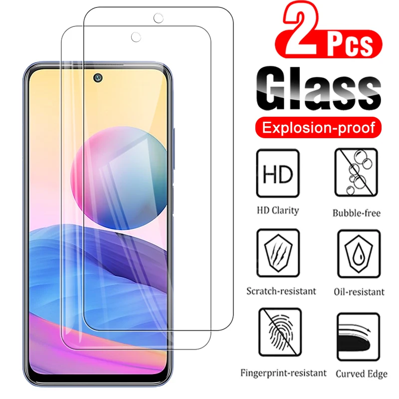 2pcs Tempered Glass For Xiaomi Redmi Note 10 5G HD Screen Protector For xiomi redmi note 10 5g 10pro Clear Protection Film Glass