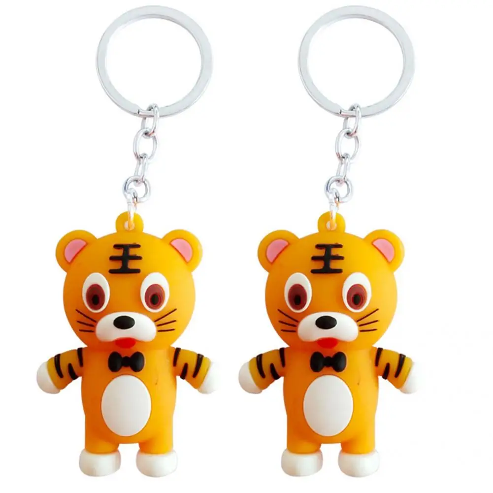 Lovely 2 Colors Optional Cute Cartoon Animal Tiger Keychain for New Year