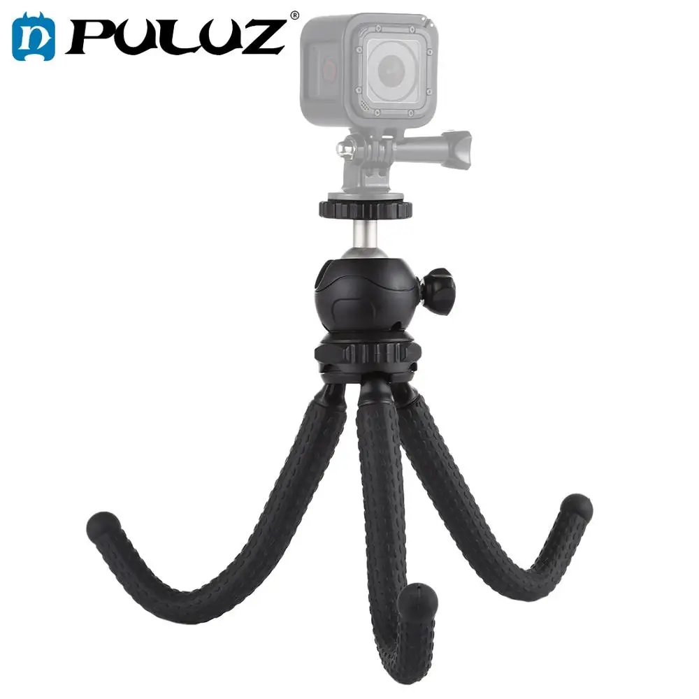 

PULUZ Mini Octopus Flexible Sponge Tripod Holder with Ball Head for SLR Cameras, GoPro, Cellphone, Size: 25cmx4.5cm/30cmx5