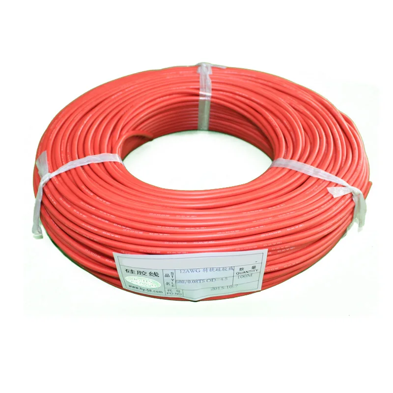 2 meter Silicon Wire 8 10 12 14 16 18 20 22AWG Heatproof Soft Silicone Silica Gel Wire Cable (1meter Red+1meter Black) )