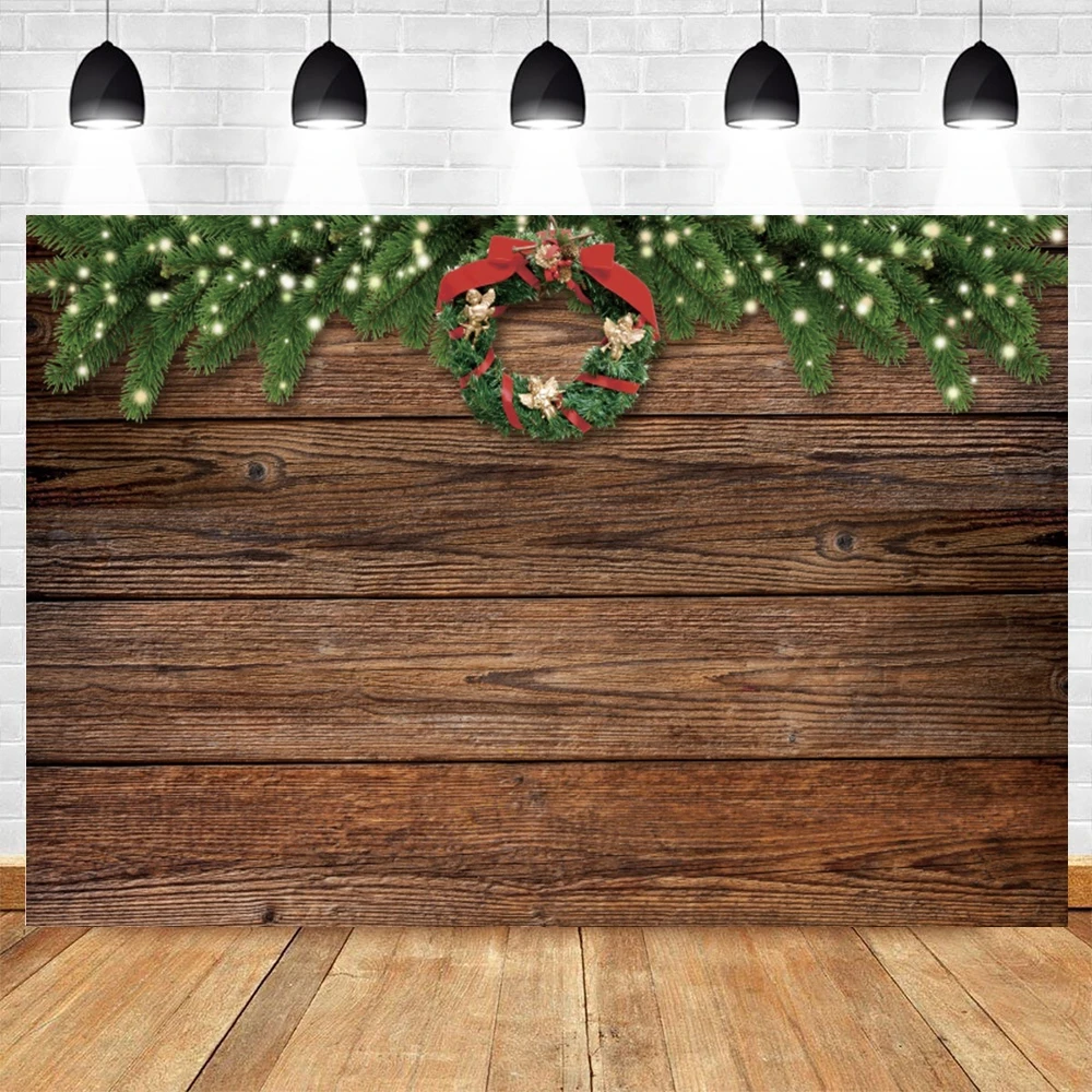 

Christmas Photography Backdrops Wooden Branches Leaves Photographic Background Photozone Photophones For Photos Poster Banner