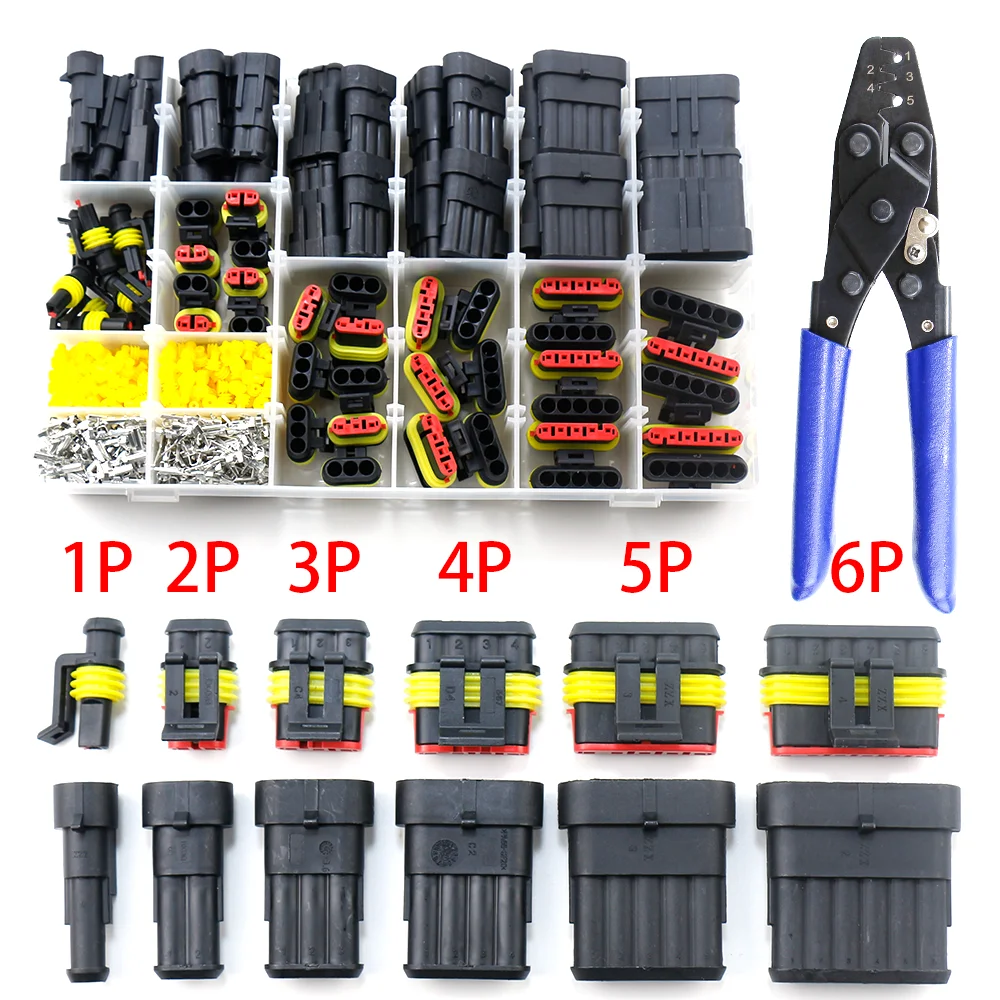 254/352 Auto Cable Quick Connectors Socket Waterproof Sealed 1 2 3 4 5 6 Pin Boat Electrical Wire Connector Block Plug For Cars