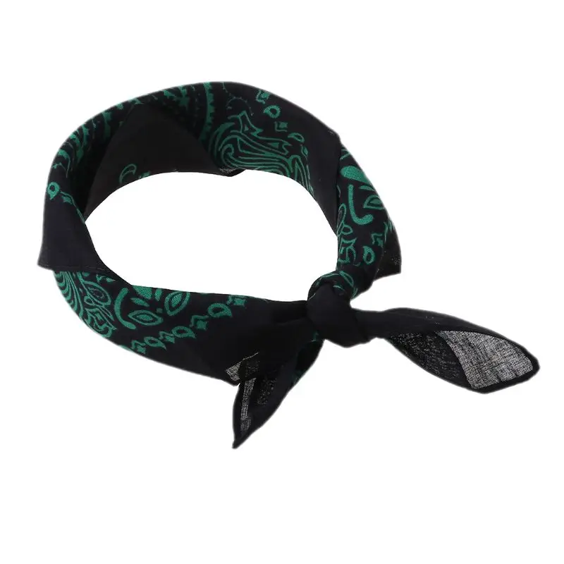 Ethnic Colored Sunflower Double Paisley Floral Unisex Cotton Square Scarf Motorcycle Headband Bandana Hip-Hop Wristband Neck Ti