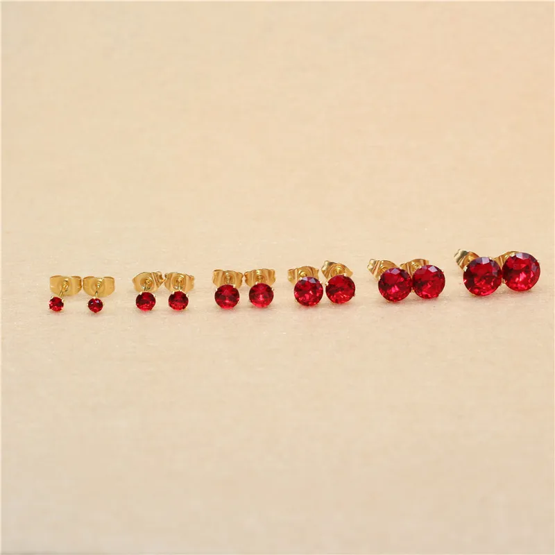20 Farben, 3 mm, AAA-Qualität, runde, farbenfrohe Zirkonia-Ohrstecker, Edelstahlnadel, hypoallergener Schmuck. – Detail 18