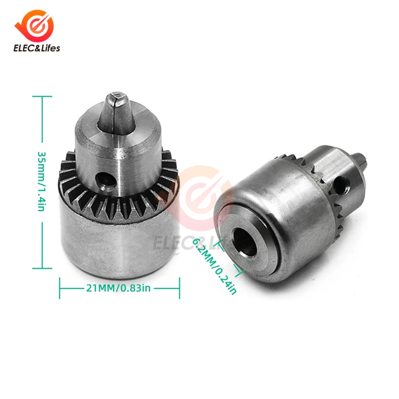 Micro Motor Drill Chuck Clamping Range 0.3-4mm Taper Mounted Mini Drill Chuck With Chuck Key 3.17mm Brass Electric Motor Shaft