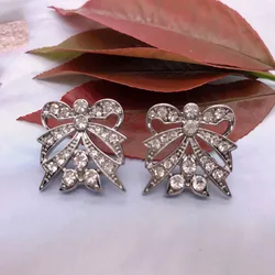 Rhinestones Vintage Earrings Stud Piercing Alloy Geometric Crystal Brinco Accessories