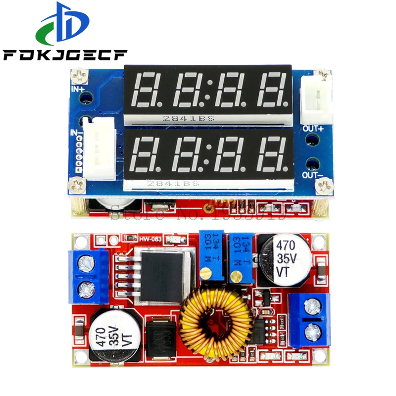 2 in 1 XL4015 5A Potenza Regolabile CC CV Step-down il Modulo di Carica LED Driver Voltmetro Amperometro corrente Costante costante di tensione