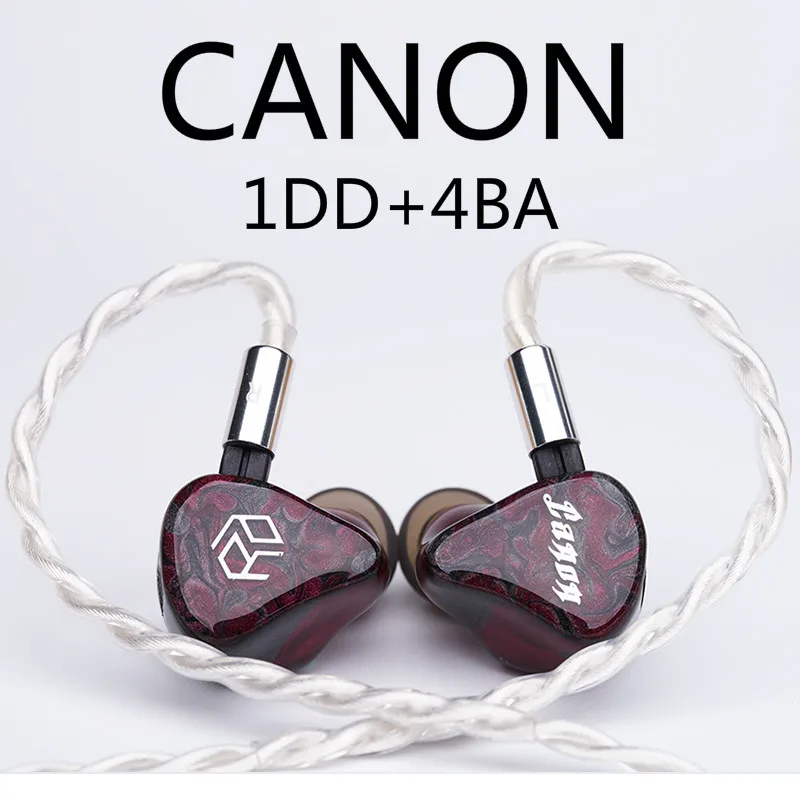 Yanyin Canon 1DD+4BA Hybrid 3 Switch Custom Hifi High-End Monitor Studio 2Pin 0.78mm Audiophile Musician Earphones Headphones