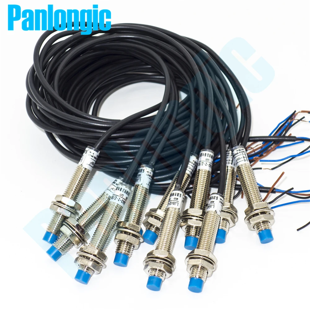 

Panlongic 10pcs M8 Inductive Proximity Sensor Switch DC6~36V 2mm Detection LJ8A3-2-Z/BX AX BY AY NPN PNP NO NC Normal Open/Close