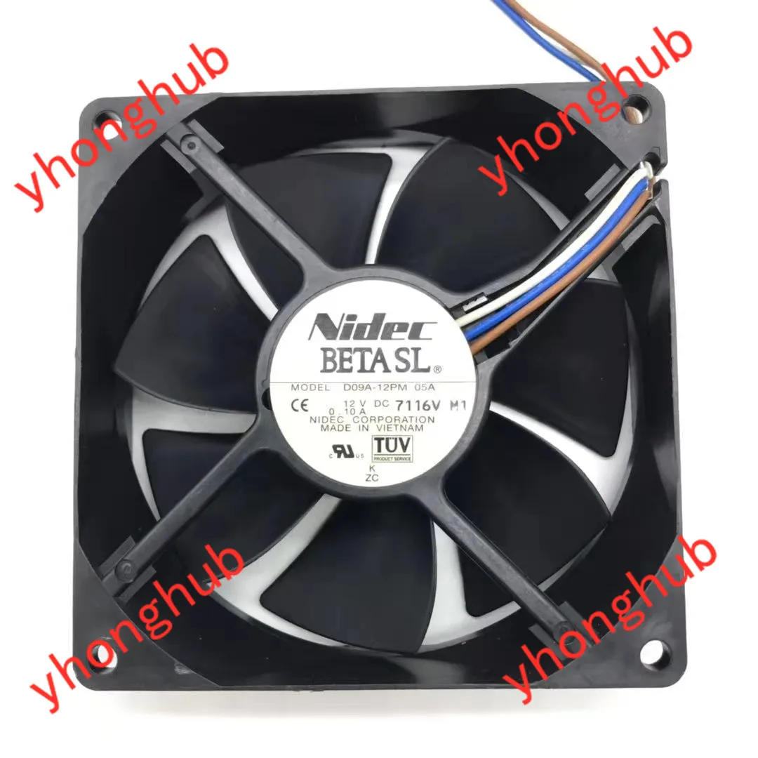 

Nidec D09A-12PM 05A DC 12V 0.10A 3-Wire 92x92x25mm Server Cooling Fan