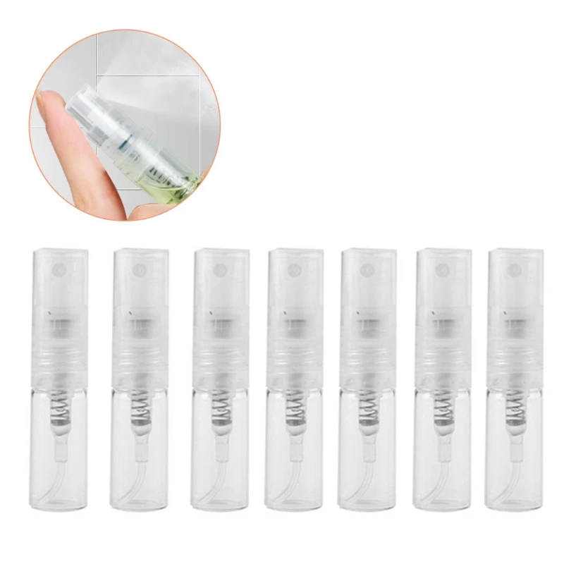 100 pz Mini trasparente 2ml di plastica riutilizzabile bottiglia Spray profumo portatile collutorio campione fiala atomizzatore cosmetico contenitore liquido