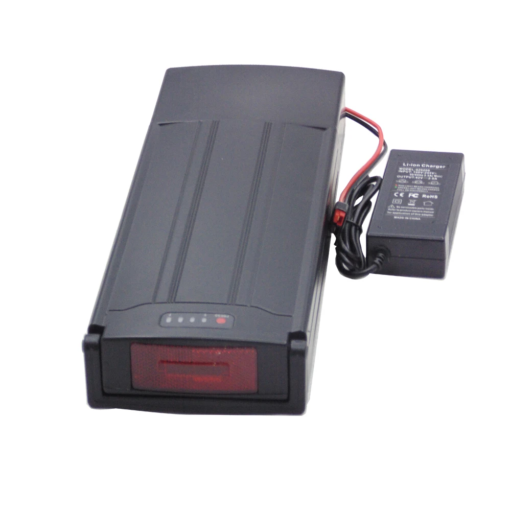 EU US tax Included Rear Rack Ebike Batteries 36V 10Ah 12ah 15Ah Battery Packs with 42V Charger for 250W 350W Electric Bicycle