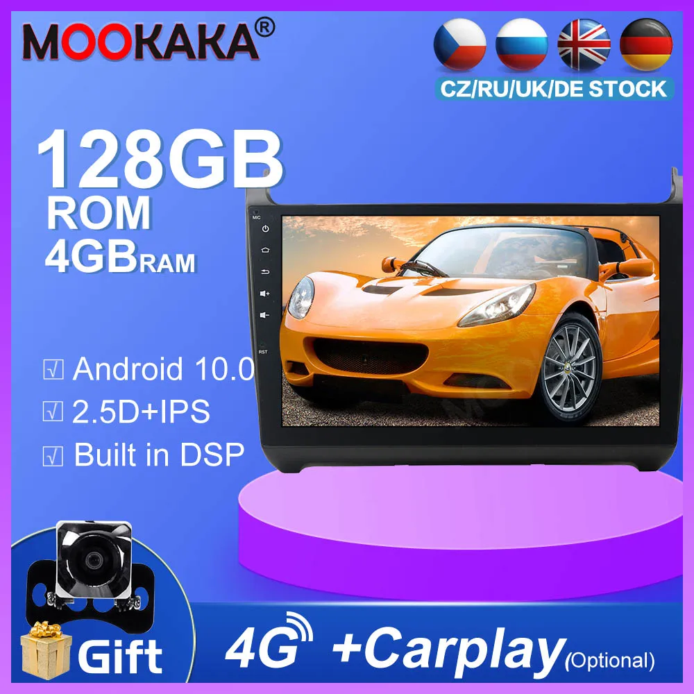 4+128Gb Android 10.0 GPS Navigation For VW POLO 2015 Touareg Stereo Radio Multimedia Player Auto Radio Head Unit