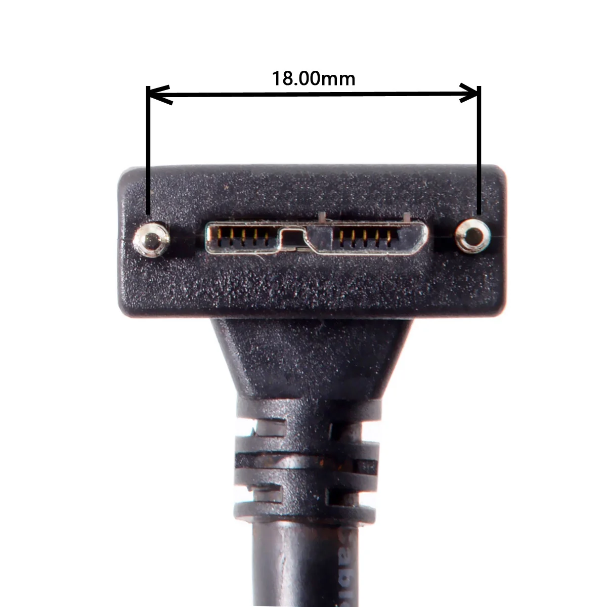 Cablecc 90องศา Down Angled Micro USB สกรู Mount ถึง USB3.0ข้อมูลชายสาย1.2M สำหรับกล้องอุตสาหกรรม