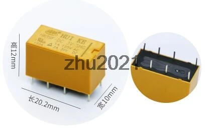 DC 3V/5V/9V/12V/24V Phối Xanh DPDT 8 Pin Điện Từ rơ Le PCB Loại HK19F 2NO 2NC