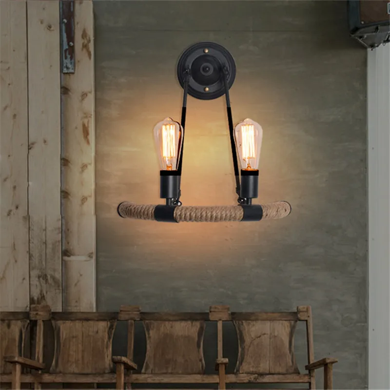 

LED Vintage Wall Light Retro Lamp American Lamps Home Decor For Living Room Restaurant Hotel Lamp Lights Lighting Decoration