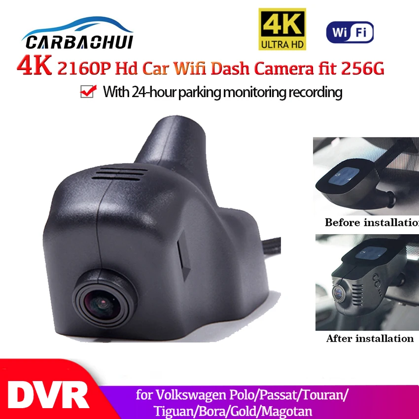 

4K HD 2160P Car DVR Dash Camera Video Recorder camera for Volkswagen Polo Passat Touran Tiguan Bora Gold Magotan Skoda HD CCD