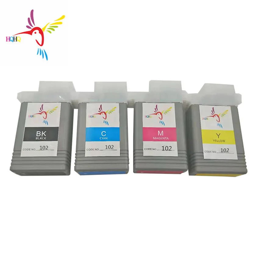 Compatible Empty Cartridge PFI102 with One Time Stable Chips For Canon iPF 500/510/600/610/700/710/605 Printer 6 Color/Set