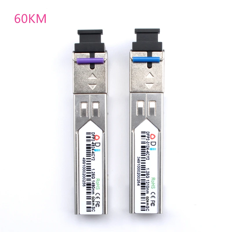 SC SFP Fiber Optic โมดูล1.25G SC 20/40/60/80/100KM 1310/1490/1550nm Single Fiber SFP Optical โมดูลรหัส ONU OLT