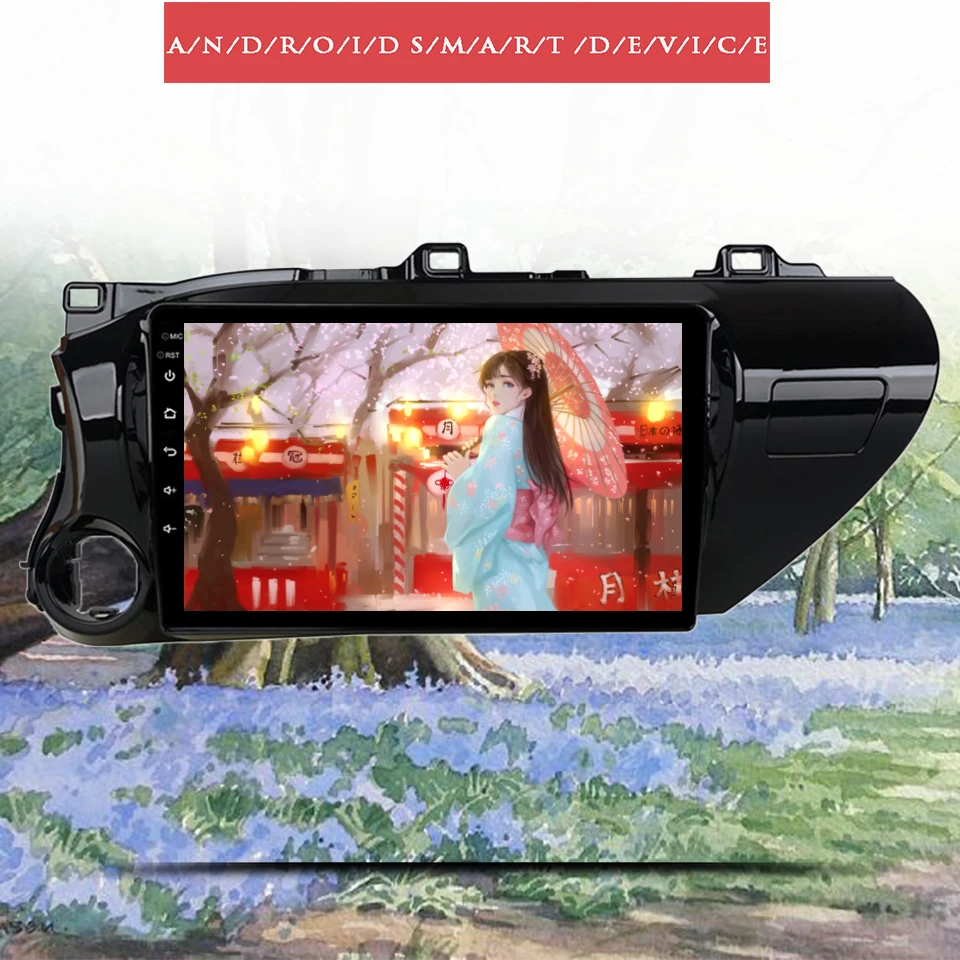 For Toyota Hilux 2016 - 2018 Android 13 8G Ram 9'' IPS Car Radio Audio Music Video Player PC GPS Navi Tablet With 4G Lte Carplay