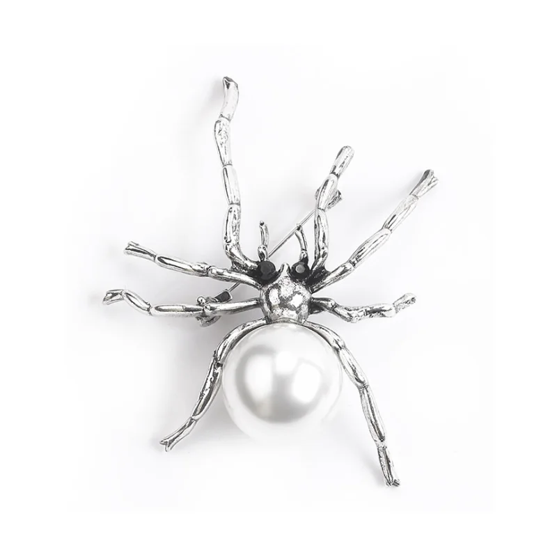 Retro Kreative Insekt Spinne Brosche Mode Legierung Kleidung Kragen Broschen Urlaub Zubehör