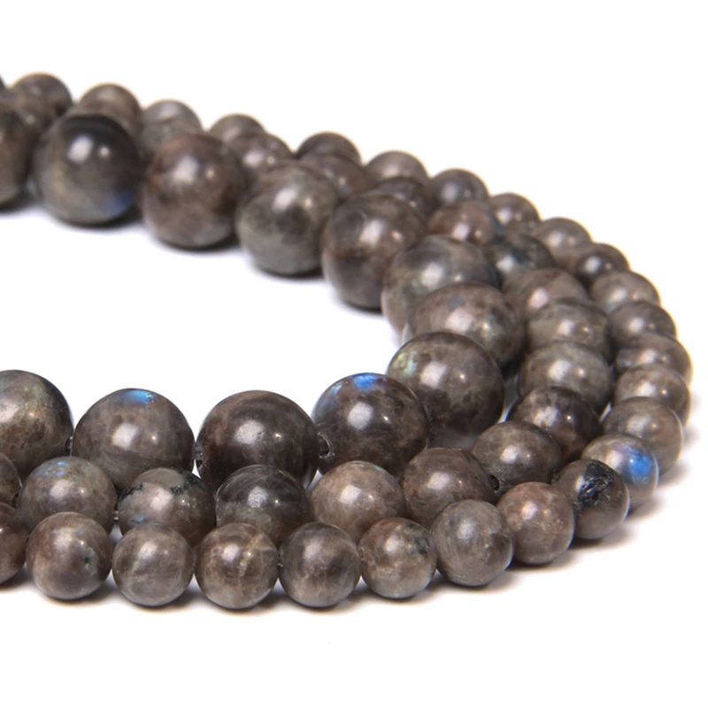 Natural Round Aventurine Amazonite Fluorite Agates Labradorite Quartz Lava Beads For Jewelry Making Bracelet Accessories 15.5\'\'