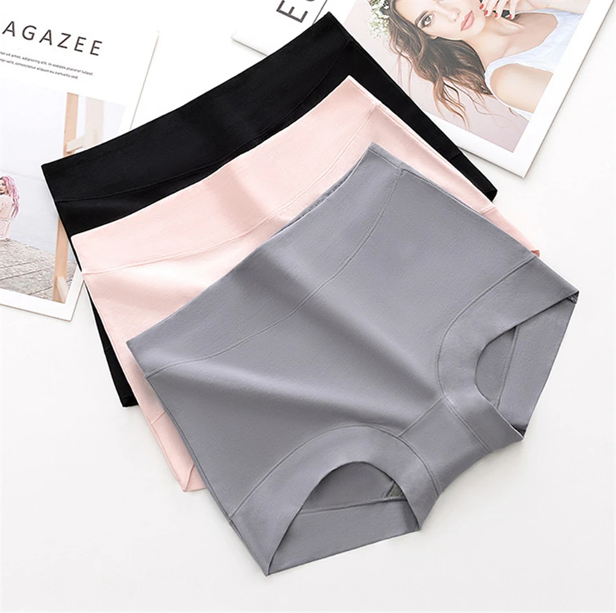 New underwear women cotton abdomen sexy panties briefs graphene antibacterial crotch plus size shorts ropa mujer tanga M-3XL 4XL