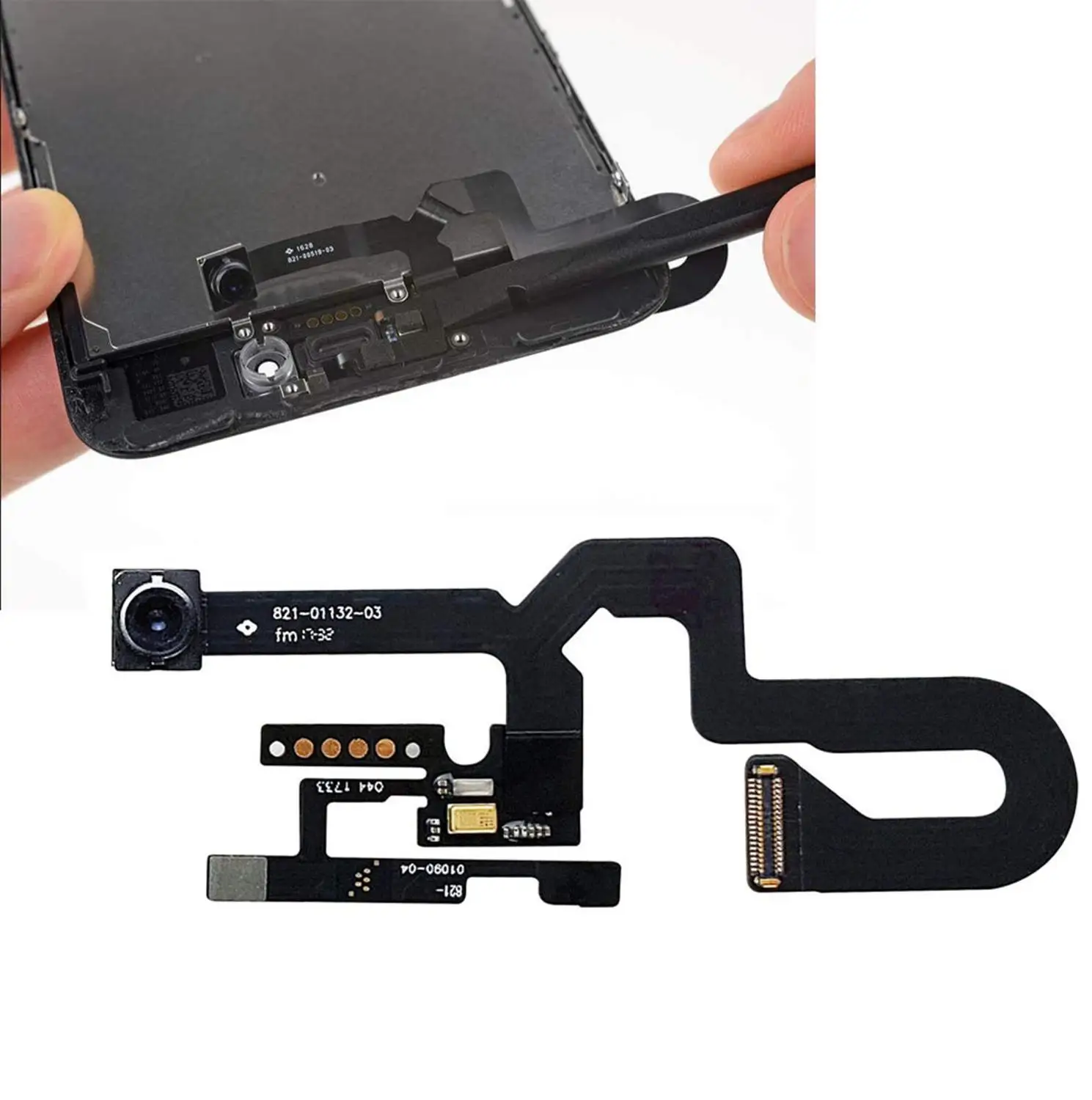 Front Camera With Proximity Sensor Light Motion Flex Cable + Ear Speaker ReplacementFor iPhone 7 7P 8 Plus