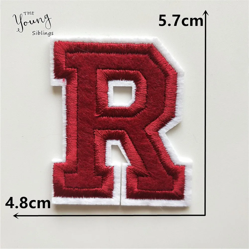 New arrive A-Z Letter Patch for Clothing Iron on Embroidered Sew Applique Cute Patch Fabric Badges Garment DIY Apparel Accessory