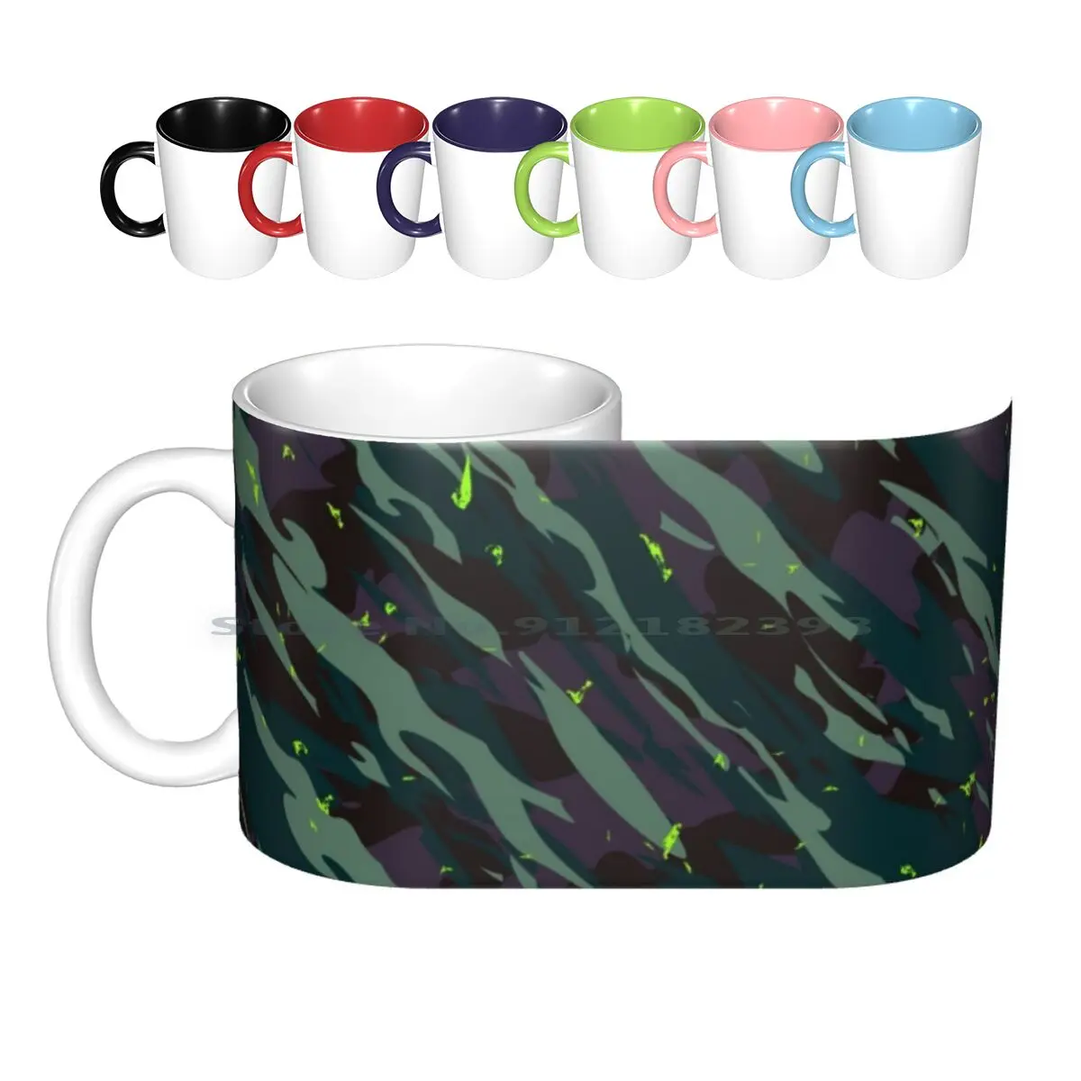 Modern Tiger Stripe Camouflage Pattern Ceramic Mugs Coffee Cups Milk Tea Mug Modern Camo Camouflage Tiger Stripe Woodlands