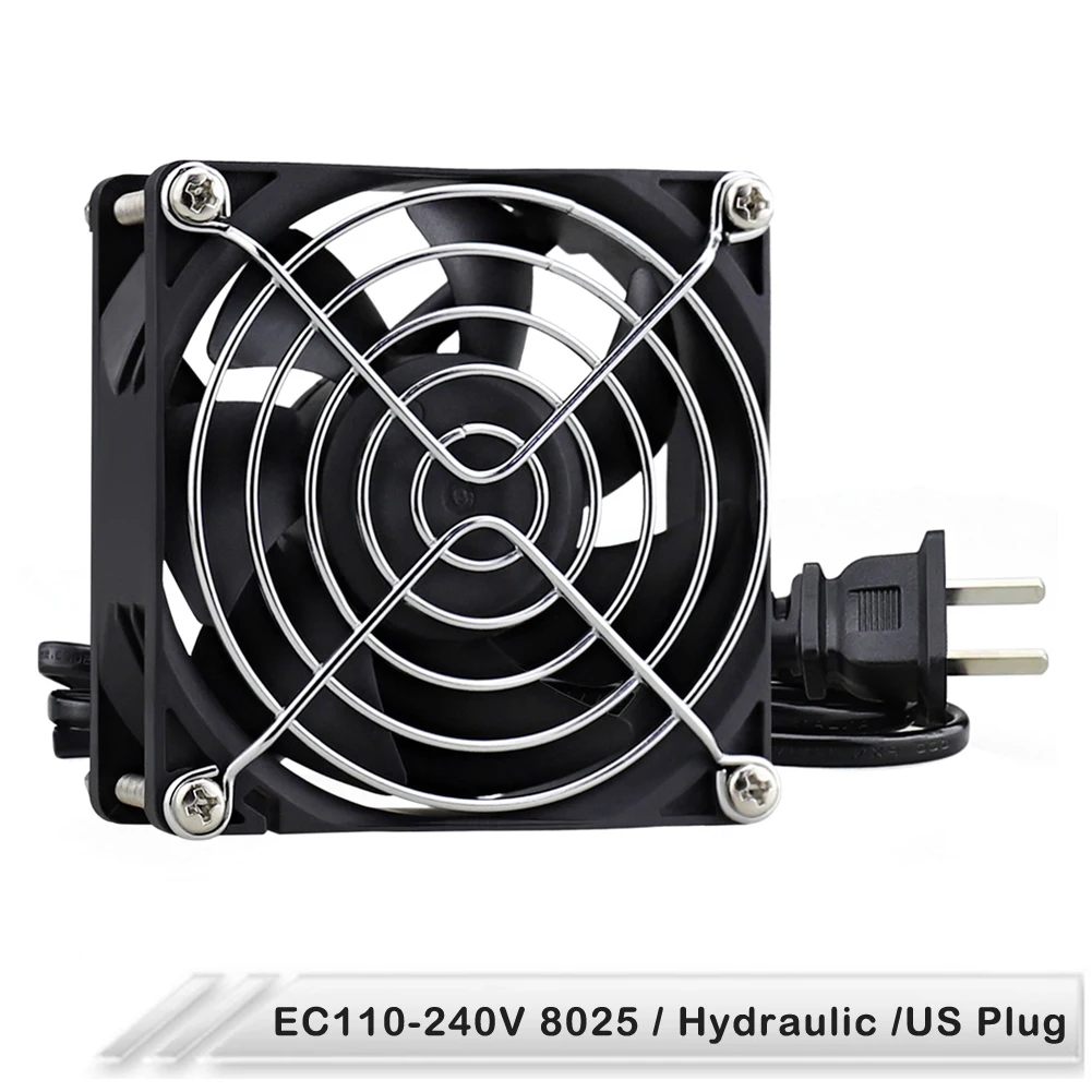 

2PCS Gdstime Brushless EC 80mm Fan AC 110V 120V 220V 240V 8CM 8025 80x80x25mm