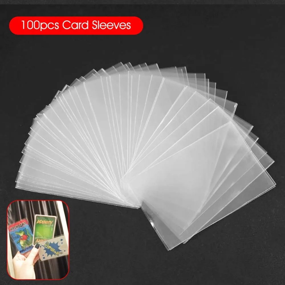 100Pcs Transparent Card Sleeves Magic Board Game Tarot Poker Cards Protector Bag 65*90mm 60*9mm 45*70mm 69x120mm